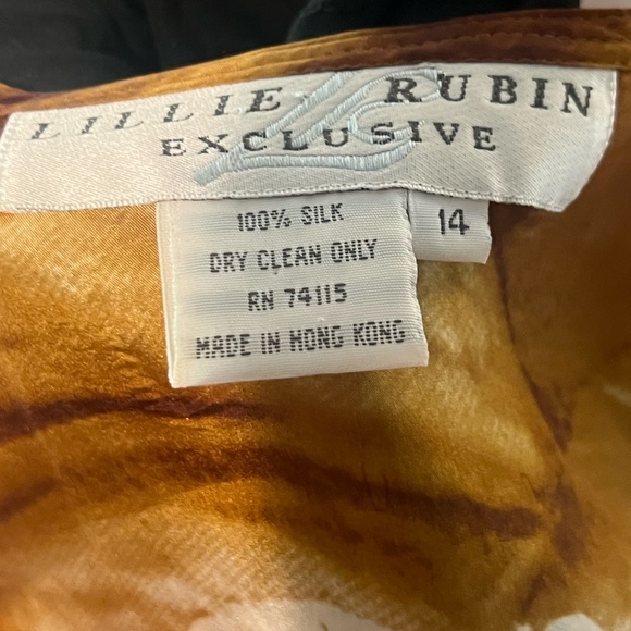 Vintage‎ Lillie Rubin 100% Silk Sleeveless Women's Top, Size 14 - Picture 5 of 5